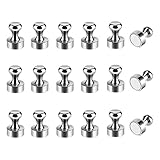 Neodym-Magnete, 18 Stück Metall-Magnetnägel, Kühlschrankmagnete, starke Neodym-Magnet-Pinnnadeln, für Whiteboard, Kühlschrank, Pinnwand, Bild (Silber)