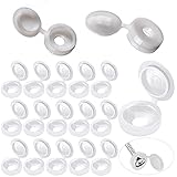 Zoeay 100 Pcs Schrauben Abdeckkappen，Weiß Schraubverschluss,Schraubenabdeckungen,Kunststoff Schraubdeckel,FüR Schutz Der Schraube MöBelschräNke Dek