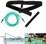 KIKILIVE schwimmgurt für Pool schwimmtrainer Pool schwimmgürtel schwimmgurt Erwachsene schwimmgurt Kinder,Einstellbare schwimmtrainer Erwachsene Gürtel Leine Pool Aqua Fitnessg