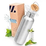 NORDMUT® Trinkflasche Edelstahl isoliert + Teesieb | Thermosflasche spülmaschinengeeignet | Isolierflasche für Kinder und Erwachsene | Wasserflasche auslaufsicher | 500 ml | mit praktischem Teesieb