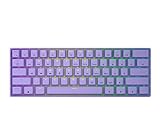GK61s Mechanische Gaming-Tastatur – 61 Tasten RGB beleuchtete LED-Hintergrundbeleuchtung, PC/Mac Gamer (Gateron Mechanische Blue, Lavendel)