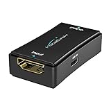 KabelDirekt – HDMI 2.0 aktiver Repeater (Signal-Verstärker, UHD 4K/60Hz, HDR, YUV 4:4:4, max. 50m Reichweite, HDCP 2.2, Buchse-Buchse)