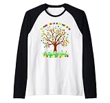 Bunter Puzzle-Baum für Autismus-Bewusstsein Rag