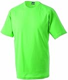 James & Nicholson Jungen Junior Basic Rundhals T-Shirt, Grün (Lime-Green), Medium (Herstellergröße: M (122/128))