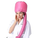 U/R Drying Hoods for Hair Hood Hair Dryer with Stretchable Handle,Hairstyle Cover Hairdryer Hat Portable Soft Hair Drying Cap Hair, Hair Dryer Cap with Elastic Band for Hand-Haired Dryer Cap（Rose）