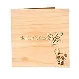 Original Holzgrußkarte - Glückwunschkarte Baby Geburt - 100% Made in Austria, besteht aus Kirschholz - geeignet als Karte zur Geburt, Geburtskarte, Geschenk zur Geburt, Grußkarte, Babykarte uvm.…