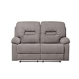 Klassischer 2-Sitzer Sofa Polsterbezug Taupe verstellbar Berg