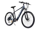 Ficyacto E-Bike 27,5“ | E-Mountainbike 21 Gänge & Hinterradmotor 750W Fahrrad mit MTB Federgabel, LCD Dispaly, LED Licht & Sportsattel | Elektrofahrrad D