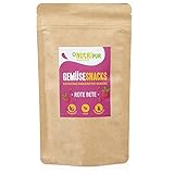 Rote Beete Gemüse Snack: 20g knusprige Rote Beete Chips pur, frisches Gemüse gefriergetrocknet und in Scheiben – Gemüse Chips ohne Zucker und vegan – Gefriergetrocknete Rote Beete von N
