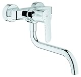 GROHE Eurostyle Cosmopolitan Küchenarmatur, schwenkbarer Auslauf, Schwenkbegrenzung 0° / 150° 33982002