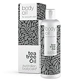 Dehnungsstreifen öl 150 ml - 100% Vegan | Schwangerschaftsstreifen lindern mit Dehnungsstreifen Öl bei Schwangerschaft | Teebaumöl Body Oil für Cellulite Massage, Narben verbessern & trockene H