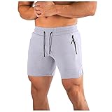 YIWAWQIAN Herren Badehose Badeshort Kurze Hose Sommer Sport Shorts Tunnelzug Polyester Grau XXL