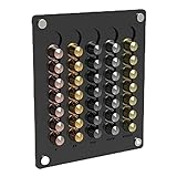 Mimera Kaffeepadhalter, Kaffeekapsel-Aufbewahrungsregal platzsparend, Acryl-Kaffeepad-Aufbewahrung, Selbstklebender Kaffeepad-Organizer, kompatibel mit 35 Pads-Kap