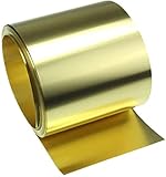 Xiayanmei Brass Noten Rolle Messingband High Purity Goldfilm Messing Kupferfolie Platte, Dicke 0,5 mm,10x1000