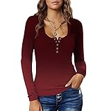 Damen Oberteile Elegant Sport Oberteile Casual Lose Shirt Top Bequem Blusen Tshirt Oversize Freizeit Hemd Bluse Slim Fit Shirt Freizeitshirt Stehkrag