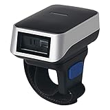 SETSCZY Tragbarer 1D 2D Bluetooth-Barcode-Scanner, tragbarer drahtloser Mini-Ring-Barcode-Lesegerät für Windows, Android, iOS, Mac. Code kann auf dem Bildschirm gescannt W