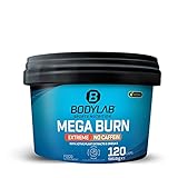 Bodylab24 Mega Burn Extreme No Caffein 120 Kapseln, koffeinfreie Unterstützung für Diät und Definition, 100% Vegan, Fettverbenner mit CLA, L-Tyrosin, L-Carnitin und Pflanzenextrak