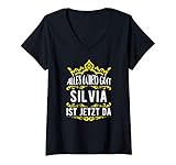 Damen Alles wird gut! Silvia ist jetzt da! Vorname Silvia T-Shirt mit V