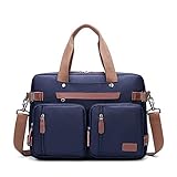 20L /35L Rucksack Segeltuch für Städtetrips, Schule, Fahrrad und Wandertouren mit Laptopfach für 15.6 mit 17.3 Zoll Laptop (Color : Nylon blue, Size : 15.6 inch)