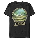 Nintendo Herren Korok Forest T-Shirt, schwarz,