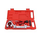 Bördelwerkzeug Set, 10pcs Bremsleitung Bördelgerät Und Schneide Kit Mit Tragbare Aufbewahrungsbox Weiche Stahl-Bremsleitung Und Messingrohr-Werkzeuge Für Rohrreparatur Mechaniker Klemp
