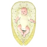 Babyliege, Babynest und Babywanne, tragbar, 100% organische weiche Baumwolle, atmungsaktiv, ideal für Mitschlafen und Reisen (0-12 Monate)