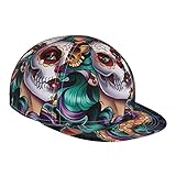 Flat Bill Baseball Cap 3D Tattoo Skull Mexicana Girl Octopus Adjustable Snapback Flat Brim Caps Classic Dad Hat Trucker Hats for Men Women Black