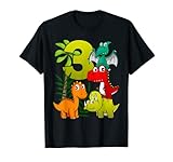 Kinder 3.Geburtstag 3 Jahre Junge Dinosaurier Dino T-S