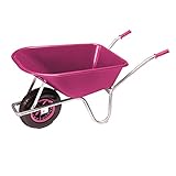 PRO-BAU-TEC Gartenkarre Schubkarre Schiebkarre 100l Liter PP Mulde Pink **NEU**