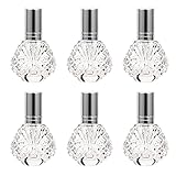 Beaupretty 6Pcs Kristall Glas Reise Parfüm Flasche 15Ml Nachfüllbare Glas Flasche Leere Feinen Nebel Spray Parfüm Flasche mit Aluminium Spray Applikator für Reise Im F