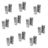 SOTECH 12er Set Verbindungsbeschlag SOLID aus Metall, Tragkraft bis 250 kg Einhänge-Verbinder für Betten, Möbel & Metallbau Bettverbinder Korpusverbinder Möbelverb