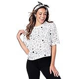 Zumba Lockere Passform Dance Fitness Sport Top Modisch Sportoberteile für Damen, Wear It Out White A, XXL