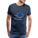 Spreadshirt Die Sendung Mit Der Maus Kleiner Elefant Springt Männer Premium T-Shirt, L, Navy