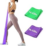 iMoebel Theraband 2er-Set Gymnastikband Fitnessbänder - 2 STÄRKEN 8-10kg / 12-15kg Premium Extra Lang 1,5/1,8 Meter Übungsband widerstandsbänder für Yoga, Pilates, Crossfit, Rehab