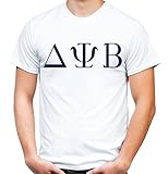 Delta Psi T-Shirt | Bad Neighbors | Männer | Herren | Komödie | Seth Rogen | Zac Efron | Studentenverbindung | Fun | Kostüm | Weiß (M)