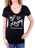 Madonna T-Shirt Damen Krystel Be Loving Front Print Shirt MF-406915 Schwarz S