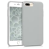 kwmobile Hülle kompatibel mit Apple iPhone 7 Plus / 8 Plus - Hülle Silikon gummiert - Handyhülle - Handy Case in Hellg