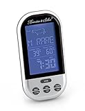 Rosenstein & Söhne Fleischthermometer: Funk-Brat-/Grillthermometer, externes XXL-Display, 8 Fleischsorten (Fleischthermometer Funk)