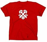 Schlosser Handwerk Zunft Logo T-Shirt, XXL,