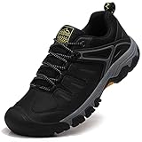 ASTERO Wanderschuhe Herren Trekkingschuhe Männer Outdoor Schuhe Leichte Wanderhalbschuhe rutschfeste Low Wanderstiefel Größe 41-46 (Pures Schwarz, Numeric_45)