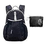 Suntracker Packbarer leichter Rucksack, wasserabweisend, für Reisen und Wandern, Tagesrucksack, 20 l, für Damen - Schw