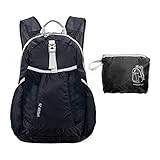 Suntracker Packbarer leichter Rucksack, wasserabweisend, für Reisen und Wandern, Tagesrucksack, 20 l, für Damen - Schw
