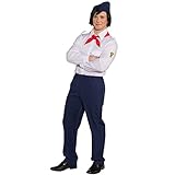 Kostüm Jung Pionier Hose Hemd Halstuch Käppi DDR Mottoparty (50/52)