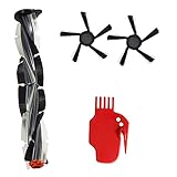 Kehrmaschinenteile 5-Arm Seitenbürste Hauptkehrwalze/Fit for Neato/Fit for Botvac D7 D3 D4 D5 D6 / Fit for Connected D70-D85 Ersatzteile Vakuum Zubehör (Color : Black)