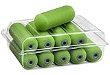 50 x Schaumwalzen superfein beidseitig rund 11 cm Lackrolle Lackierwalze Lackw