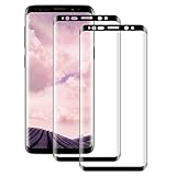 NUOCHENG 2 Stück Panzerglas Schutzfolie für Samsung Galaxy S8 Plus, 3D Vollbild Abdeckung, Anti Öl, Anti Kratzer, 9H Härte, HD Displayschutzfolie für Samsung S8 Plus, Schw