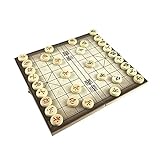 RunjinXinghe Neues Holz Chinesisches Schachspiel Faltbare Brettspiele 29,5 * 27,5 * 1,3 cm Chinesisches Schachspiel Lindenholz Stücke Geschenk