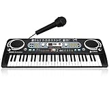 Elektronisches Keyboard, E-Piano 54 Tasten mit Miniaturmikrofon zur Stromversorgung