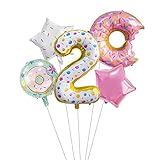 Froiny 32inch Candy-Nummer Folie-ballone Neujahr Party 18-Zoll-Donut Helium-Geburtstagsfeier-Dekorationen Kinderb