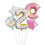 Froiny 32inch Candy-Nummer Folie-ballone Neujahr Party 18-Zoll-Donut Helium-Geburtstagsfeier-Dekorationen Kinderb